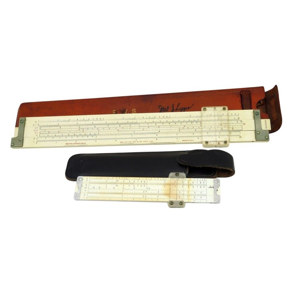 Vintage Slide Rule Duo: Keuffel & Esser (K&E) 4012-3 & Pickett All-Metal Compact